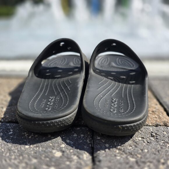 Crocs Classic Slide - Black - Size 8 - Picture 2 of 4